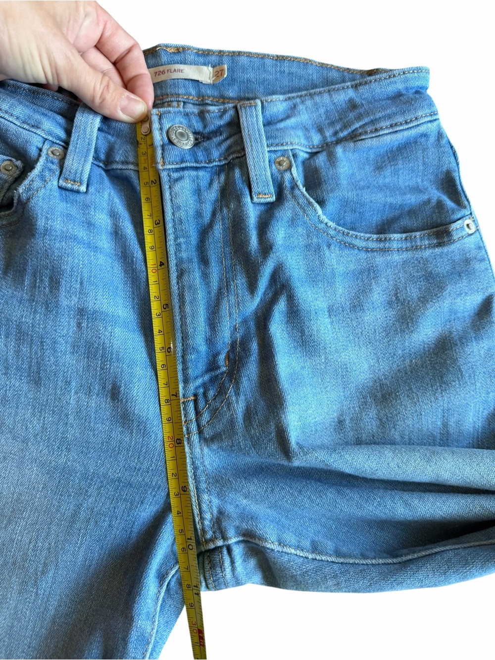 🌟Levi’s Light Blue Distressed Denim Women's Flare Jeans - Picture 7 of 9